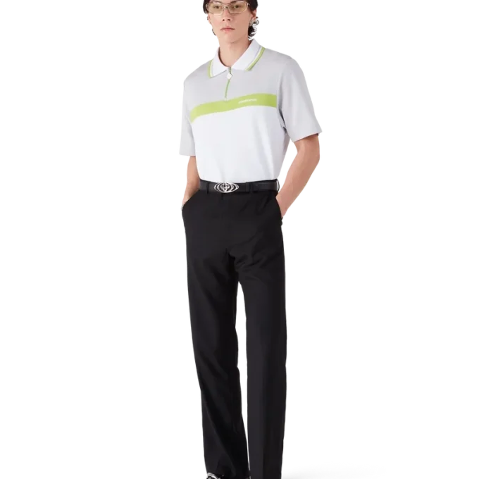 Grå pike-skjorte med korte ermer