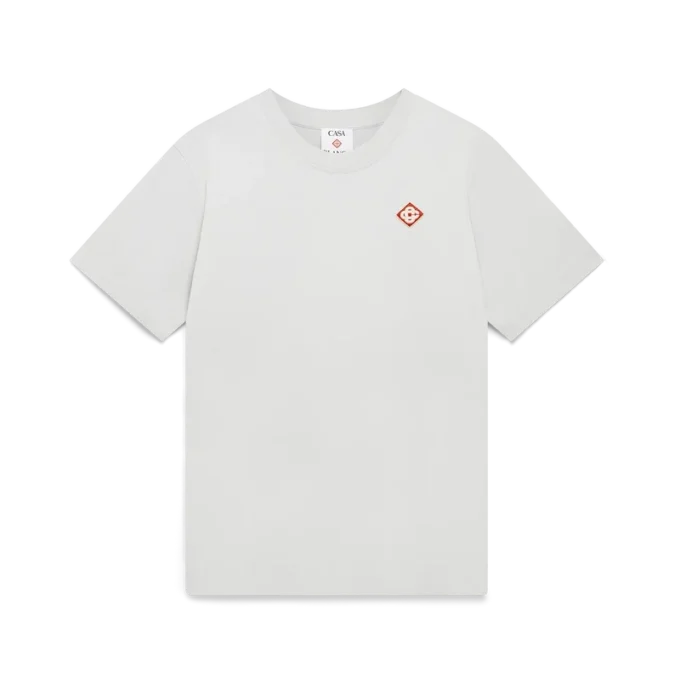 Grå T-skjorte med diamantlogo og korte shorts