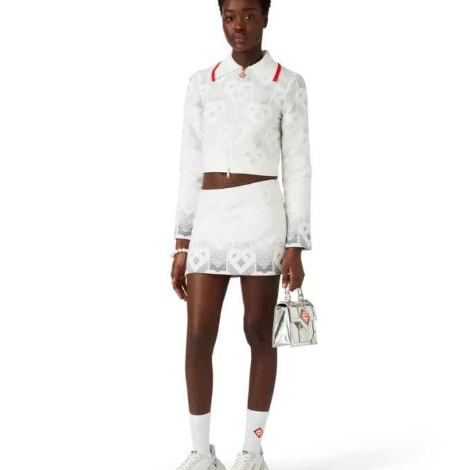 Gradient Heart Monogram-frottéjakke