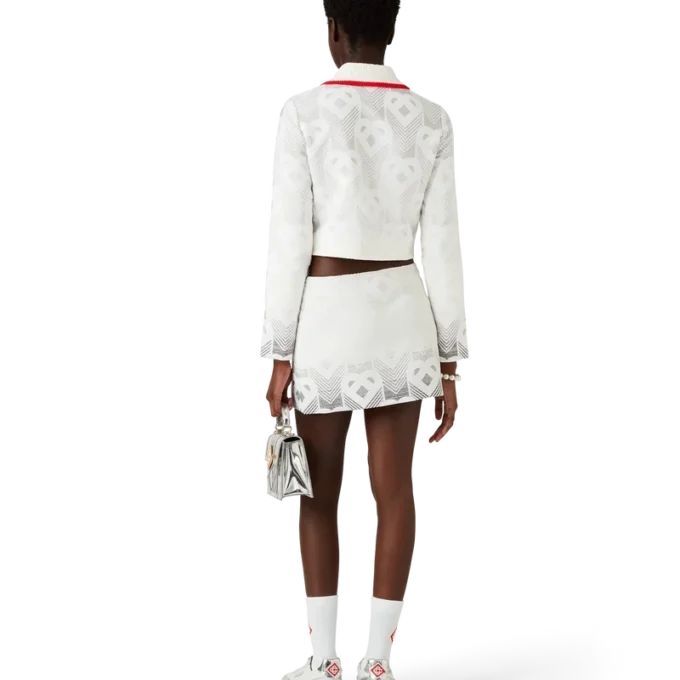 Gradient Heart Monogram-frottéjakke