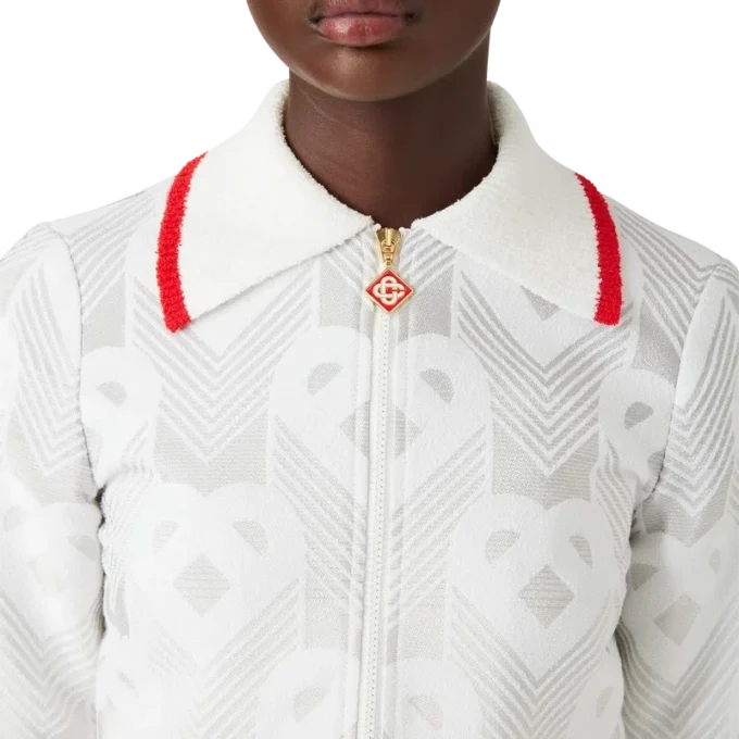 Gradient Heart Monogram-frottéjakke