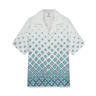 Gradient Monogram kortærmet silkeskjorte