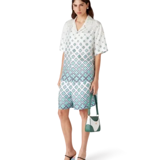 Gradient Monogram kortærmet silkeskjorte