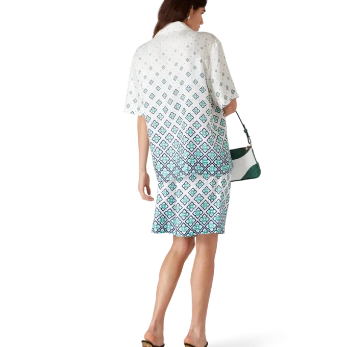 Gradient Monogram kortærmet silkeskjorte