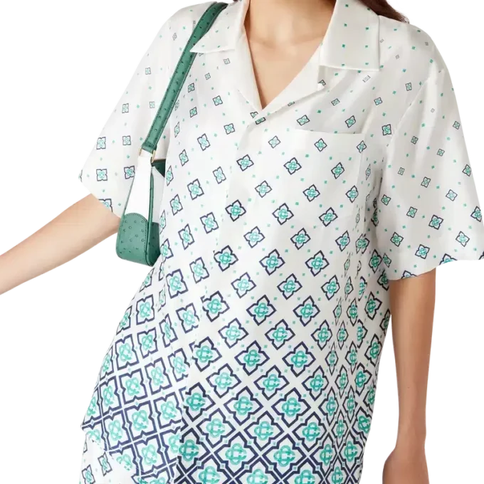 Gradient Monogram kortærmet silkeskjorte