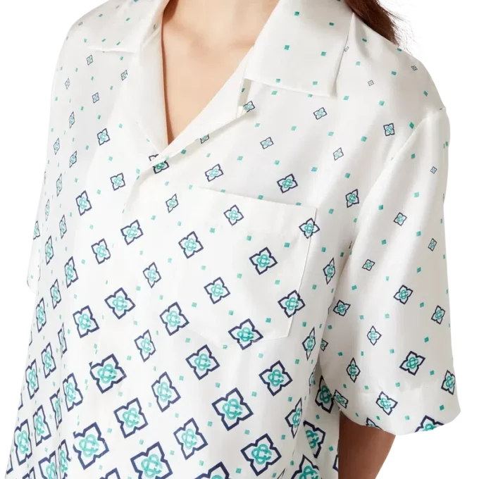 Gradient Monogram kortærmet silkeskjorte