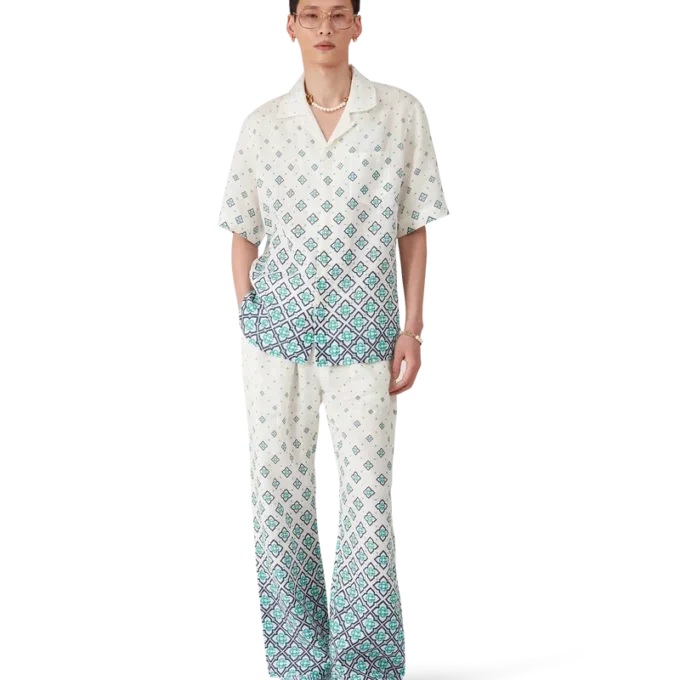 Gradient Monogram-linne-skjorte