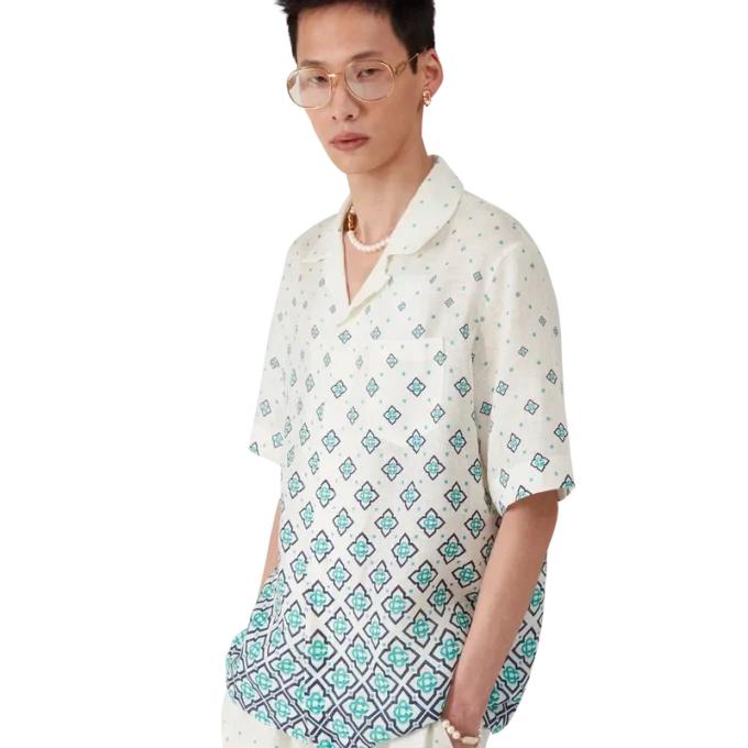 Gradient Monogram-linne-skjorte