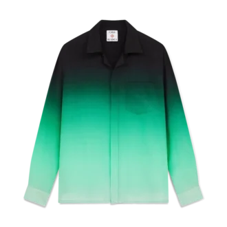 Gradient Ping Pong Jacquard langermet silkeskjorte