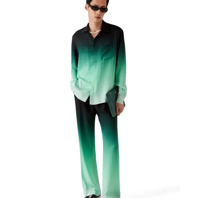 Gradient Ping Pong Jacquard-silkbukser