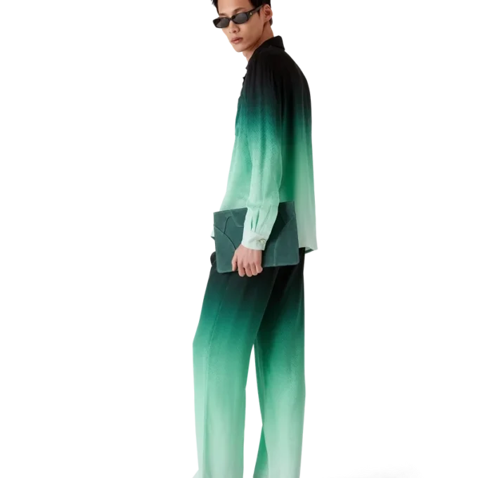 Gradient Ping Pong Jacquard-silkbukser