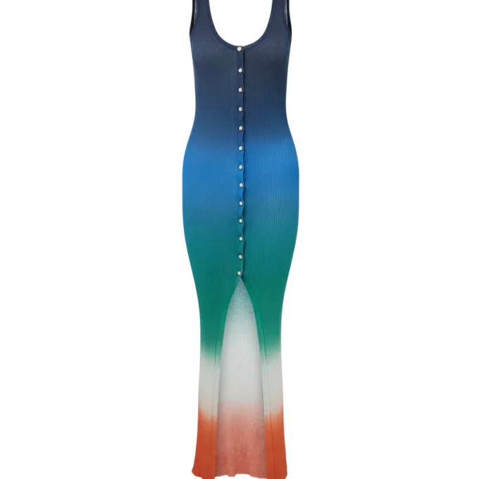 Gradient Rib Kjole