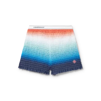 Gradient Shirred Shorts