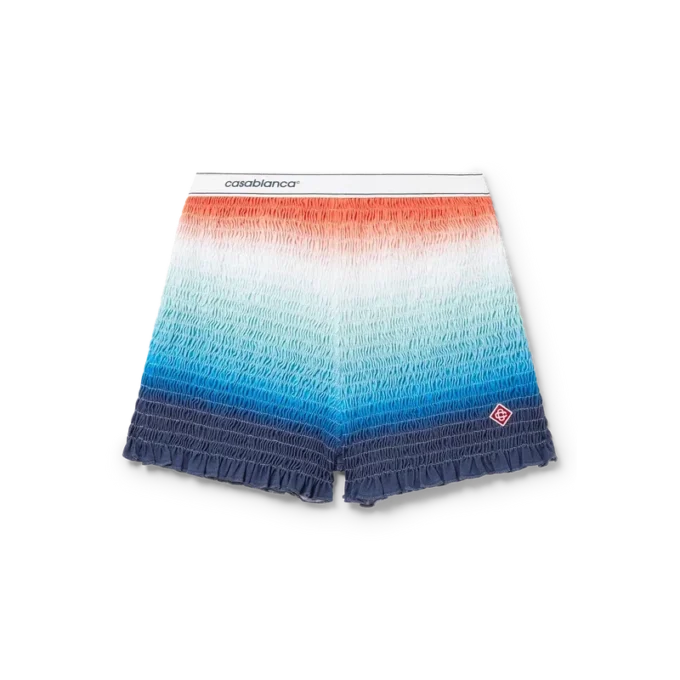 Gradient Shirred Shorts