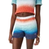 Gradient Shirred Shorts