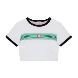 Gradient Stripe Ringer T-skjorte