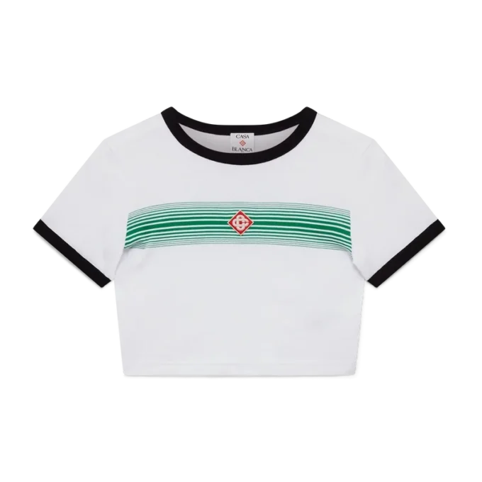 Gradient Stripe Ringer T-skjorte