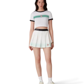 Gradient Stripe Ringer T-skjorte