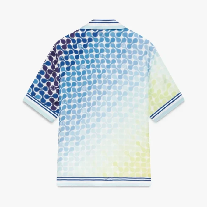 Gradient Tennis Tile kortærmet silkeskjorte