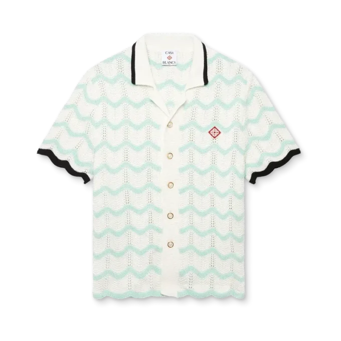 Gradient Wave bomullsshorts med korte ermer