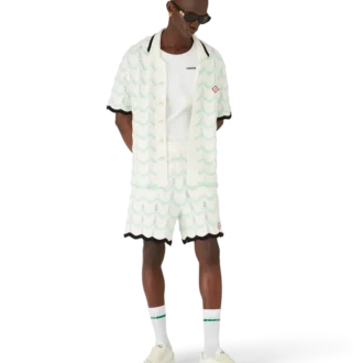 Gradient Wave bomullsshorts med korte ermer