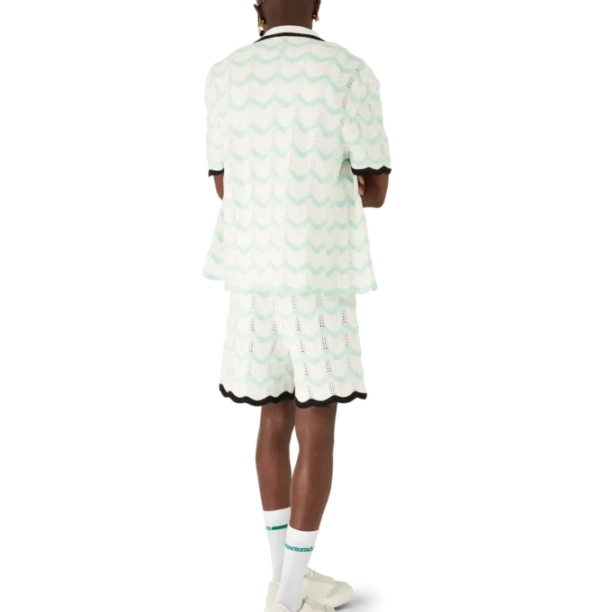 Gradient Wave bomullsshorts med korte ermer