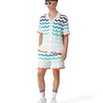 Gradient Wave Crochet Shorts