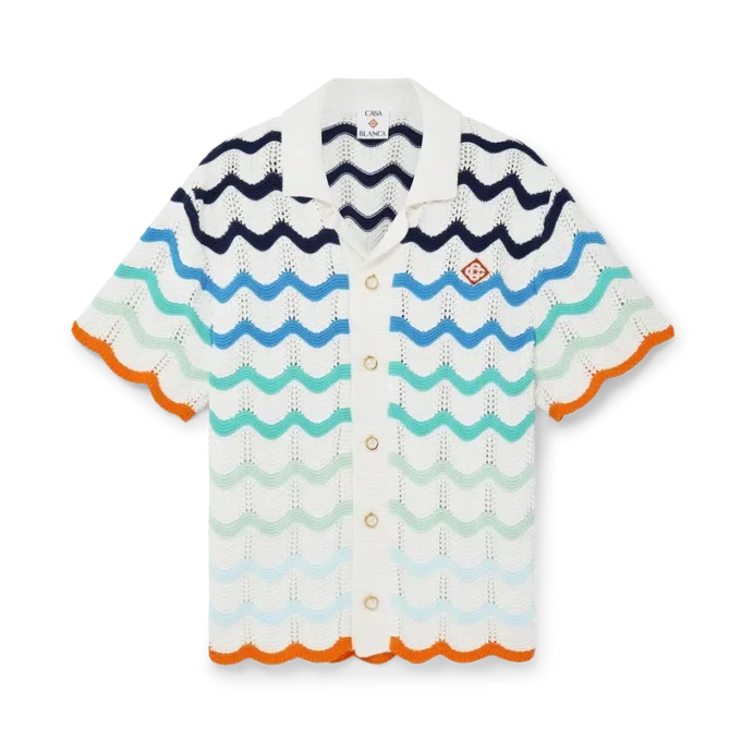 Gradient Wave-heklet skjorte