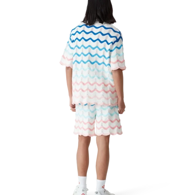 Gradient Wave-heklet skjorte