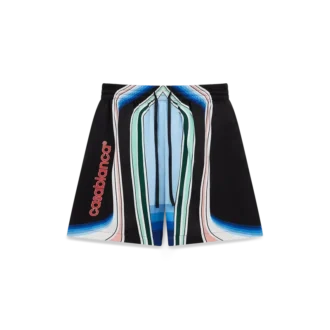 Graphic Mountain silke-Shorts