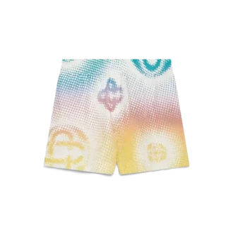 Halftone Logo Silk Shorts