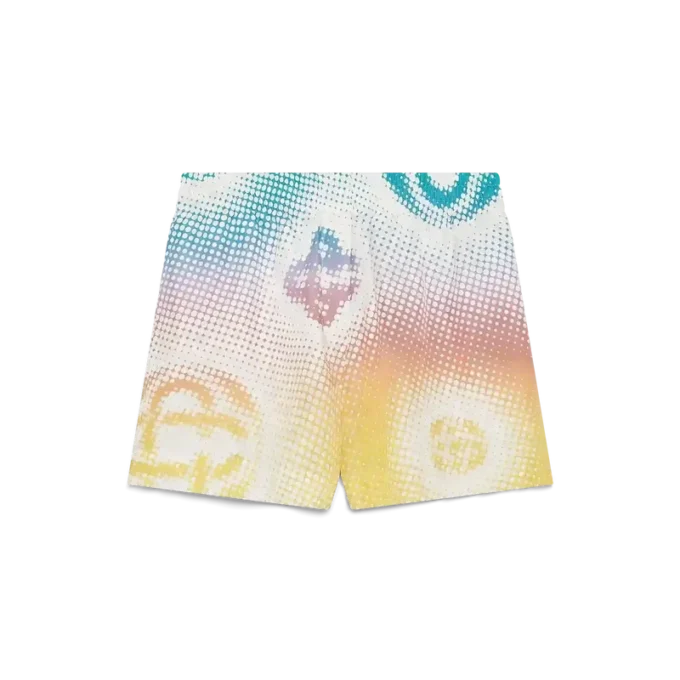 Halftone Logo Silk Shorts