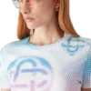 Halftone Logo T-skjorte med kort erme og tettsittende passform på Shorts