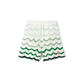 Heklede shorts med bølget fargegradient
