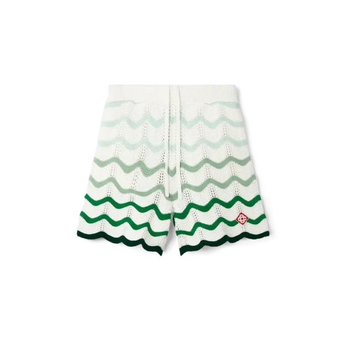 Heklede shorts med bølget fargegradient Heklede shorts med bølget fargegradient