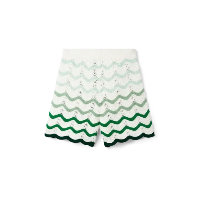 Heklede shorts med bølget fargegradient Heklede shorts med bølget fargegradient
