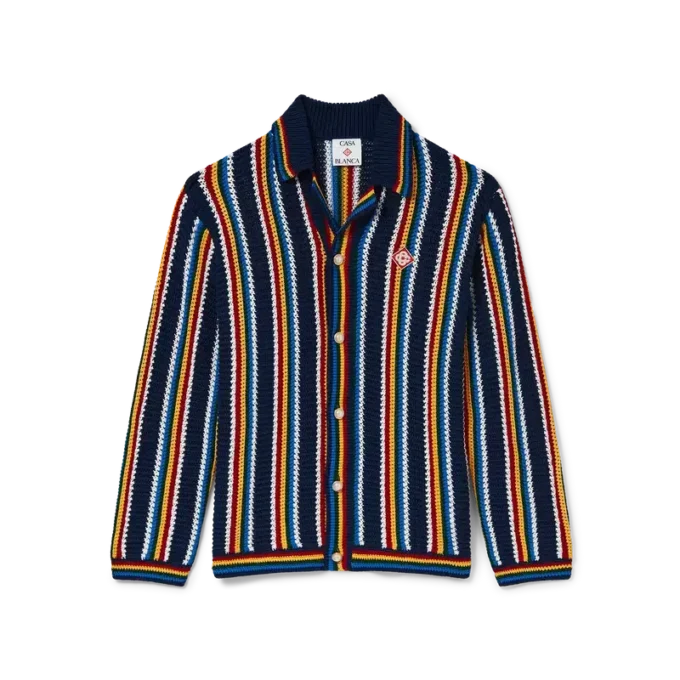 Heklet stripete skjorte