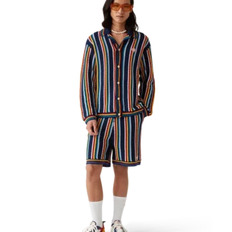 Heklet stripete skjorte