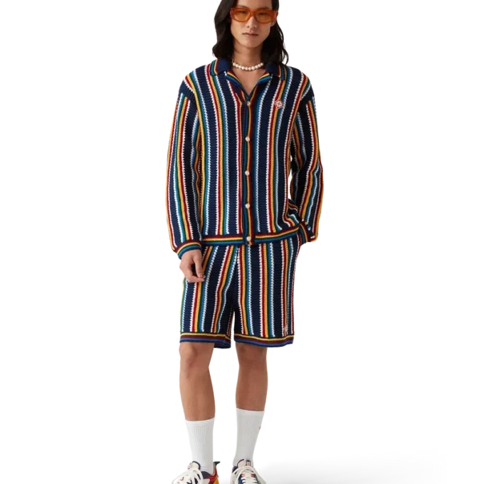 Heklet stripete skjorte