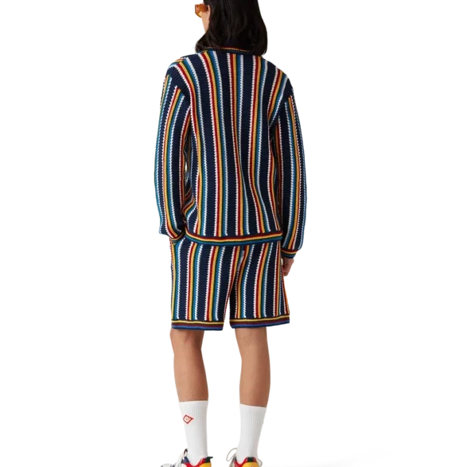 Heklet stripete skjorte