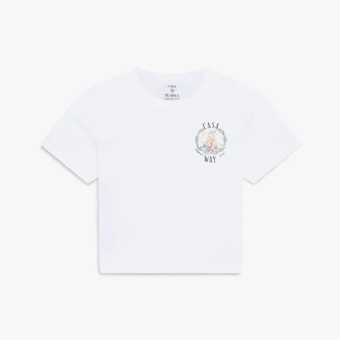 Hvit Casa Way Baby T-skjorte med korte ermer