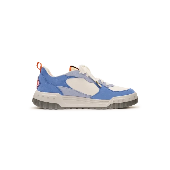 Court-sneaker for kvinner i hvitt og blått