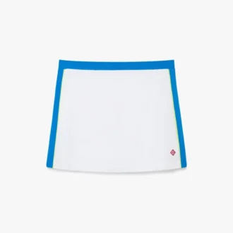 Hvit og blå piké-miniskjørt