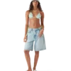 Hvite Monogram-badesandaler for kvinner