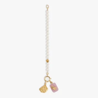Hvitt og gull Icon Pearl-armbånd