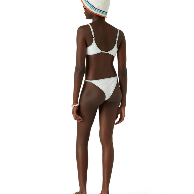 Jacquard-bikini-top med monogram