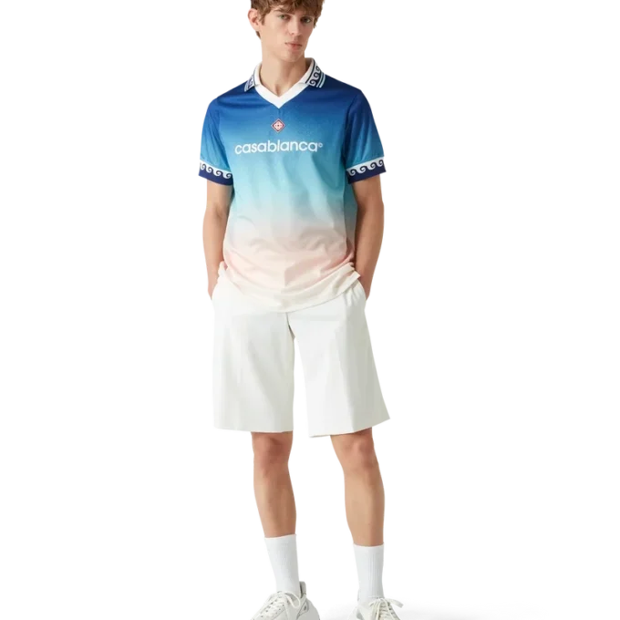 Jacquard-fotballskjorte med fargegradient