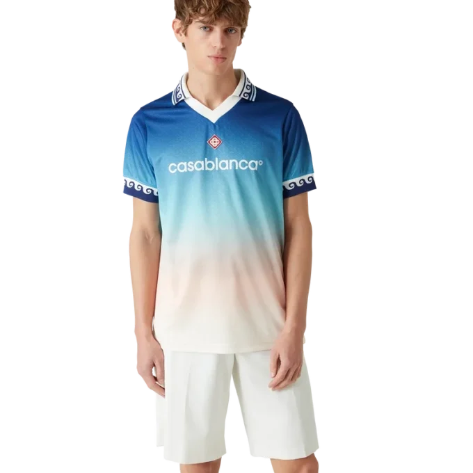 Jacquard-fotballskjorte med fargegradient