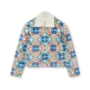 Jacquard-jakke i imitert pels