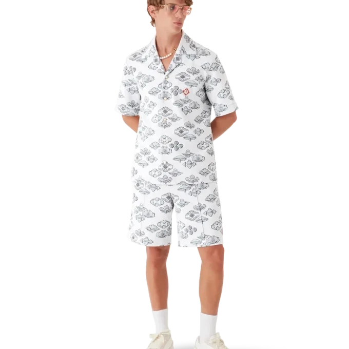 Jacquard-mønstrede treningsshorts